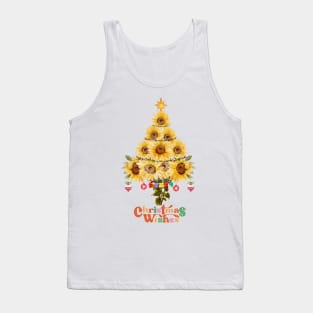 Sunflowers Christmas Tree Tank Top